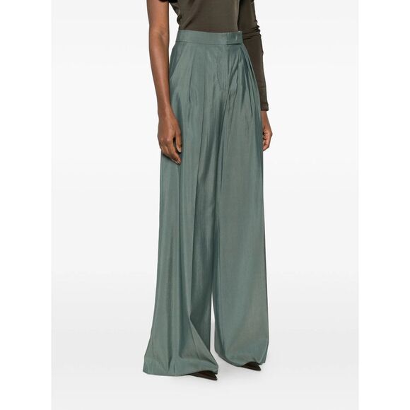 Max Mara Green Trousers - Palazzo Pants Women